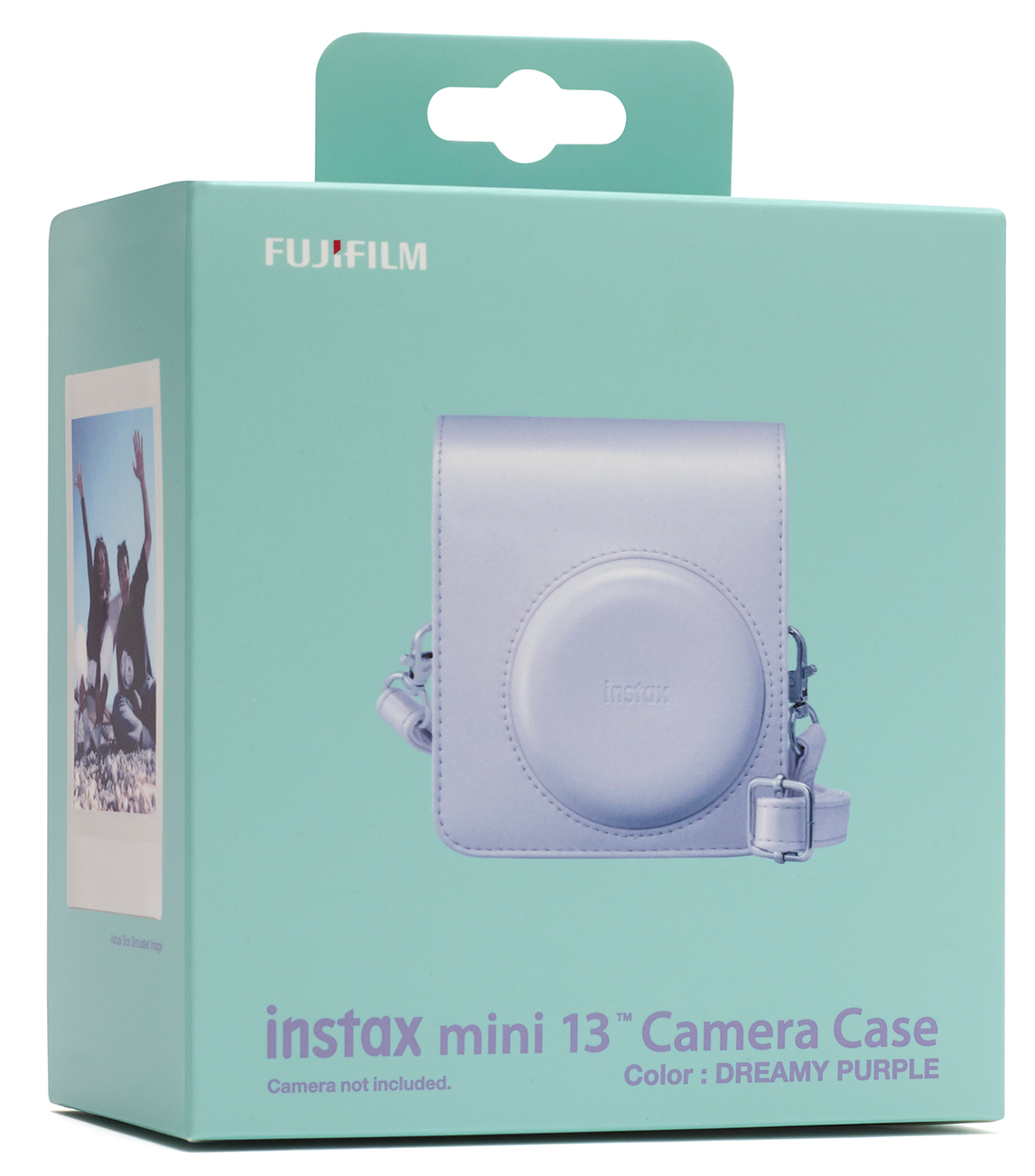 Doboz Fujifilm Instax mini 13 fényképezőgép tokhoz, álmodozó lila színben.