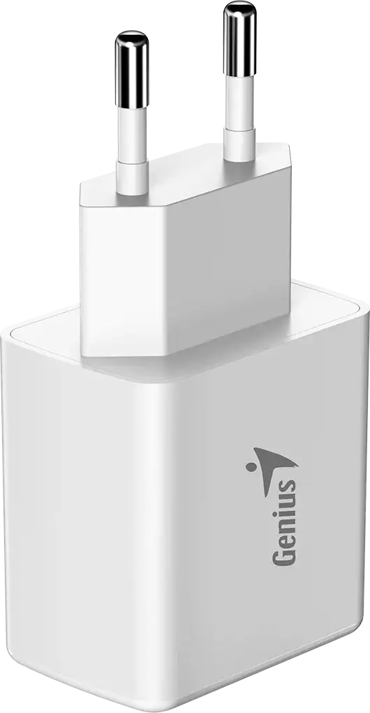 GENIUS PD20AC Hálózati töltő, max. 20W, USB-A, USB-C, fehér (32590005400)