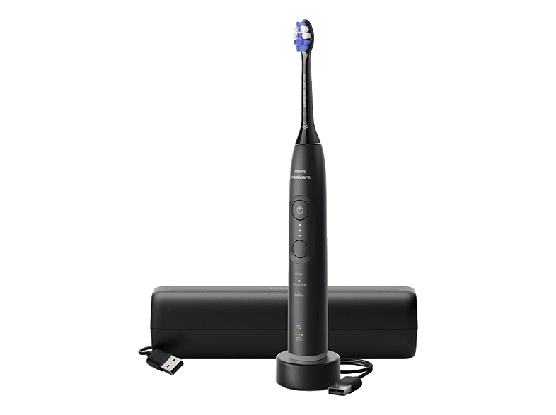 PHILIPS SONICARE HX7411/10 Elektrische Zahnbürste Schwarz, Reinigungstechnologie: Schalltechnologie