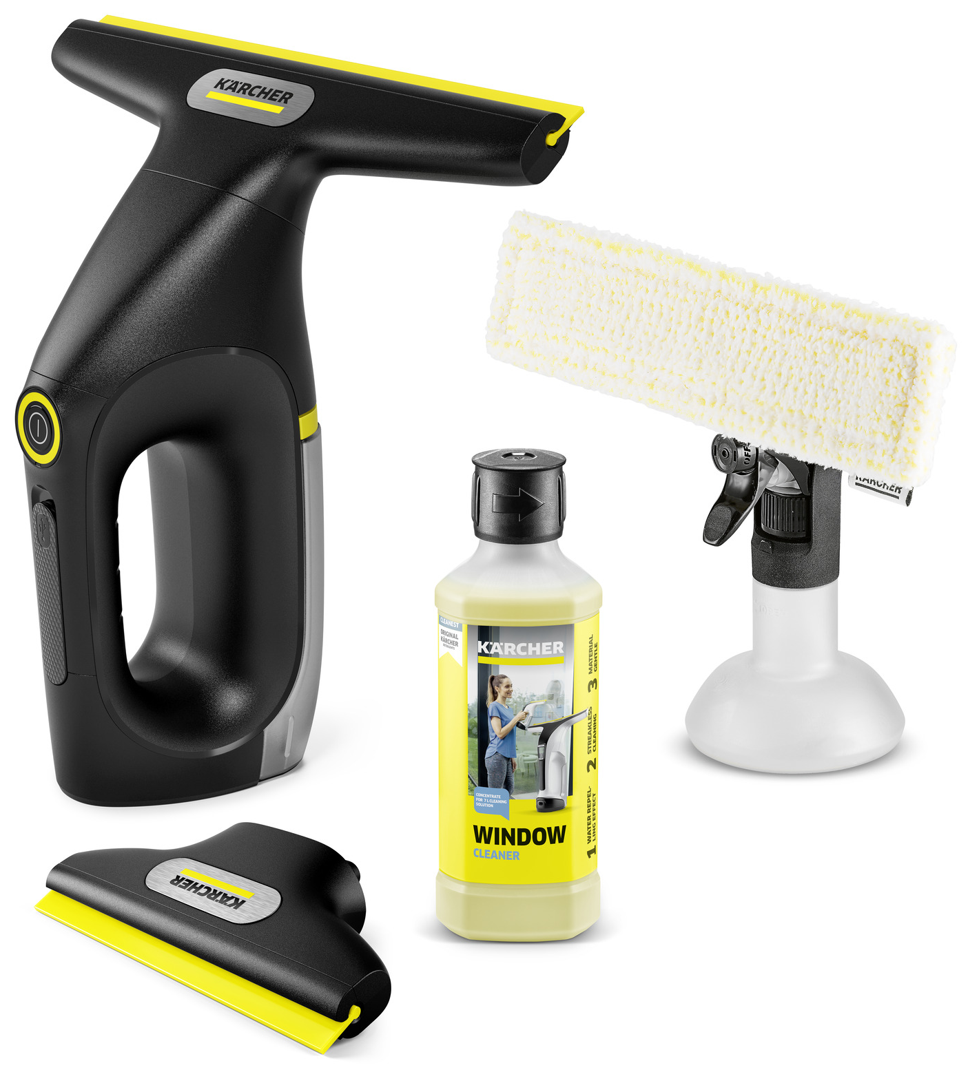 KÄRCHER WV 2 Universal Precision Black Akkus ablaktisztító