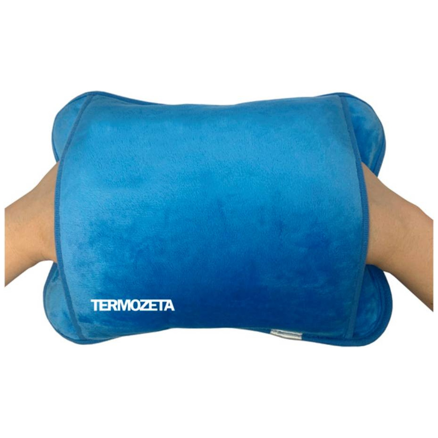 Handen in een blauw kussen met TERMOZETA logo