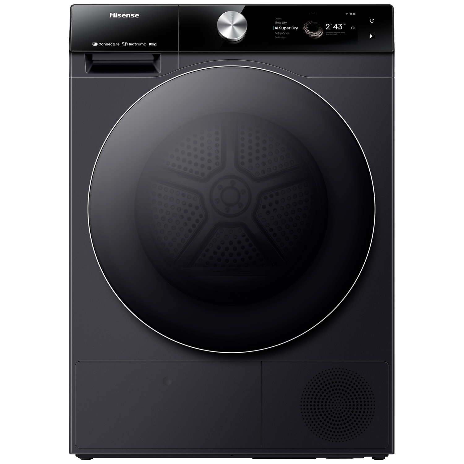 HISENSE DH7S107BB - Warmtepompdroger - 10 kg - 62 dB - Energielabel C