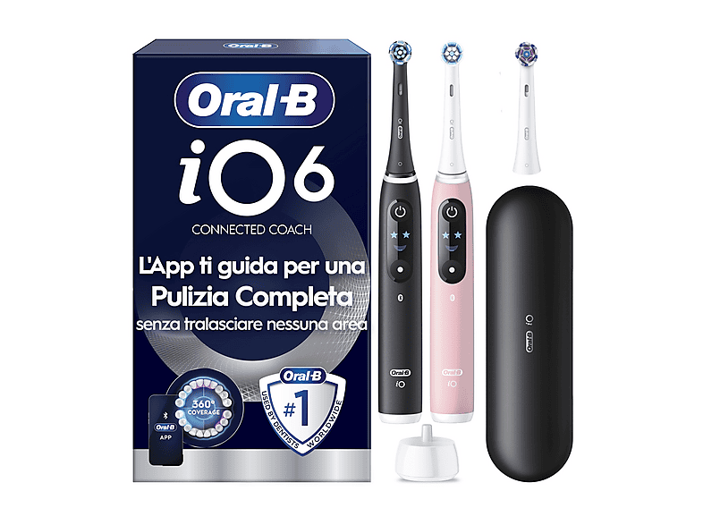 Spazzolino elettrico ORAL-B IO6 DUO NERO/ROSA BOX