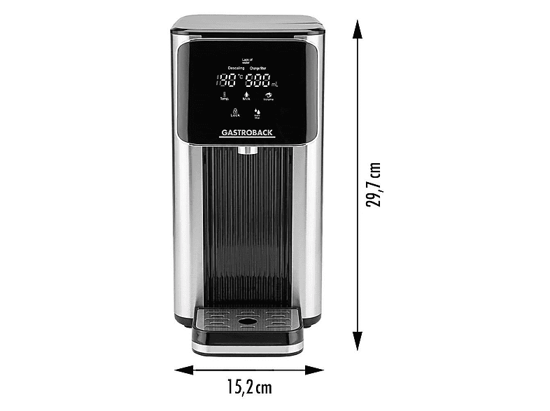 Gastroback 42330 Design Quick Tea Heißwasserspender, 2.5l (Silber, 500 ml, 2600 Watt) — Foto 3 von 5