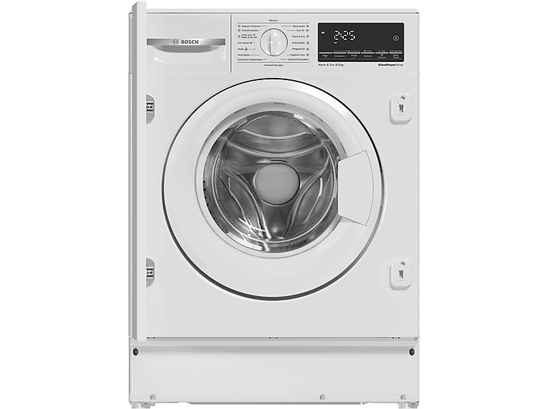 Bosch WKD28490 Serie 6 Waschtrockner (8 kg / 5 kg, 1400 U/Min., Einbaugerät, Weiß)