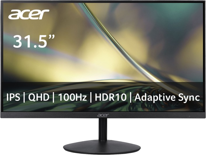 Acer Sa322quebmiipx 31.5 Inch 2k 2560 X 1440 Pixels Ips (in-plane Switching)