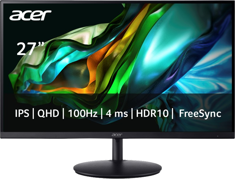 Acer Sh272uebmiphux 27 Inch 2560 X 1440 (quad Hd) Ips-paneel In Hoogte Verstelbaar