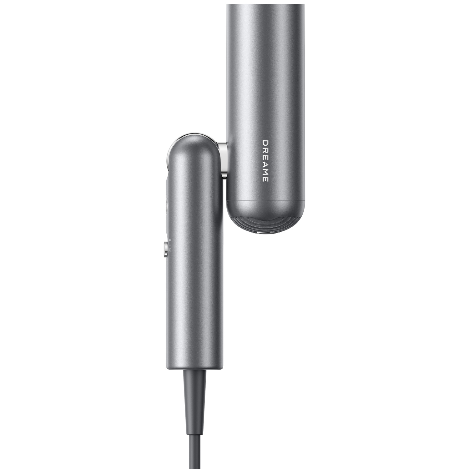 Two silver vacuum cleaner handles connected by a hinge.
