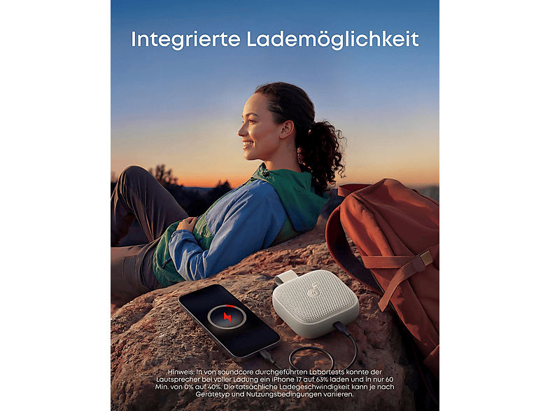 Anker Boom Go 3i - Bluetooth Lautsprecher, White — Foto 5 von 5