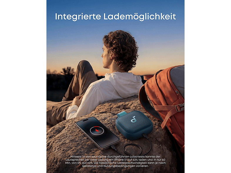 Anker Boom Go 3i - Bluetooth Lautsprecher, Blue — Foto 5 von 5