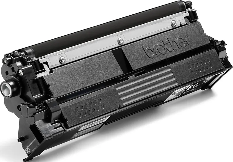 Cartuccia toner Brother nera con tamburo e coperchio visibili.