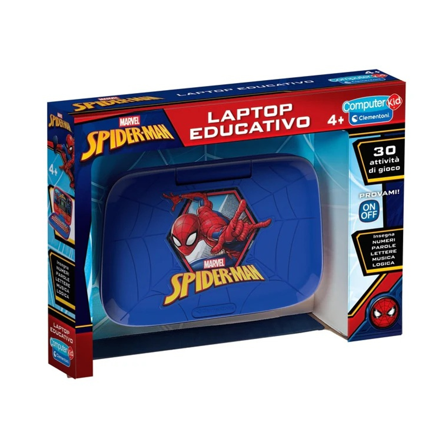 Confezione laptop educativo Spiderman a tema Spiderman. Include 30 attività.