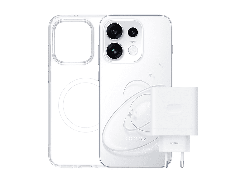 OPPO Reno16 Pro 5G, 512 GB, White, Magnetic Case + SUPERVOOC 80W Power Adapter inclusi