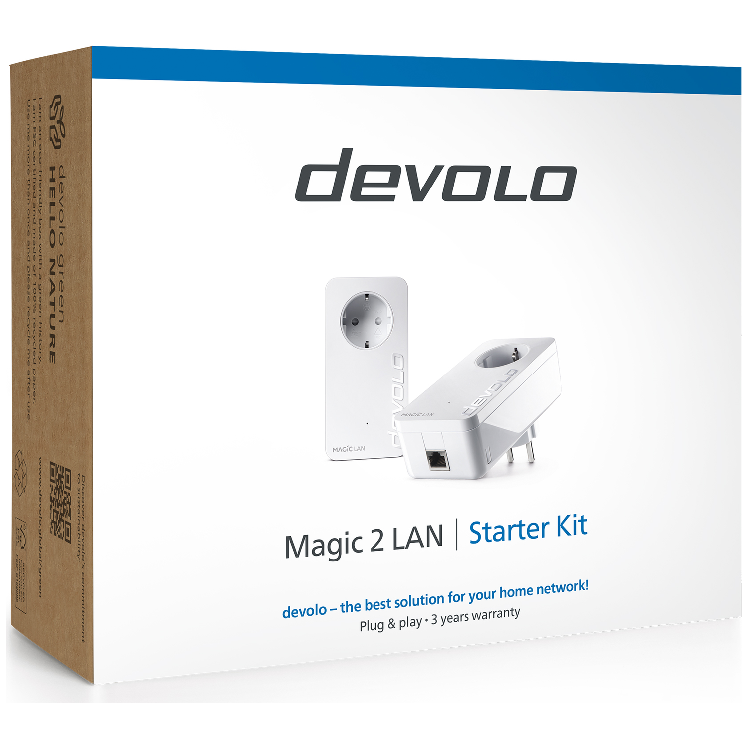Devolo Magic 2 LAN Starter Kit doos met twee adapters.