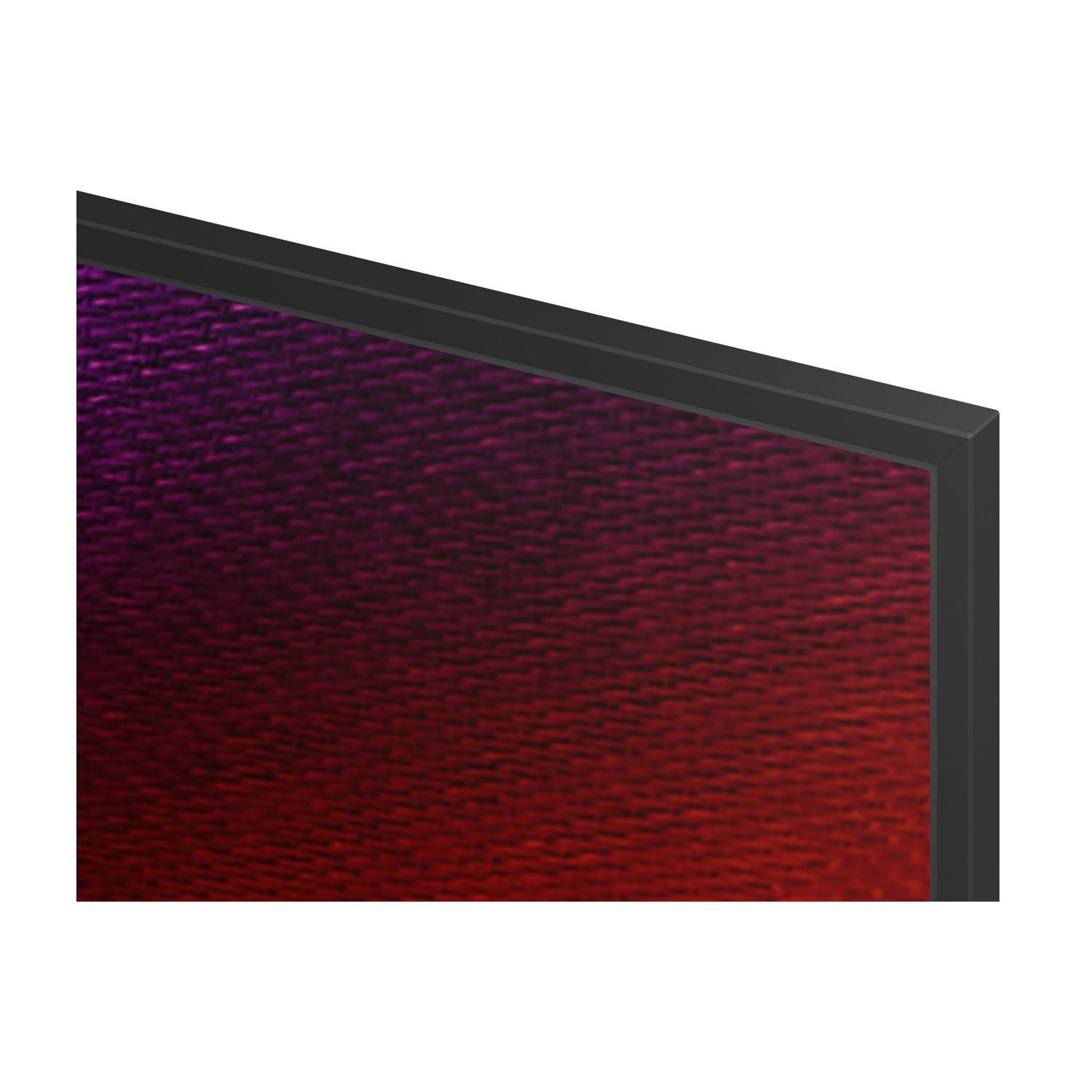 Cornice nera mostra una texture sui toni del rosso che sfumano nel viola.