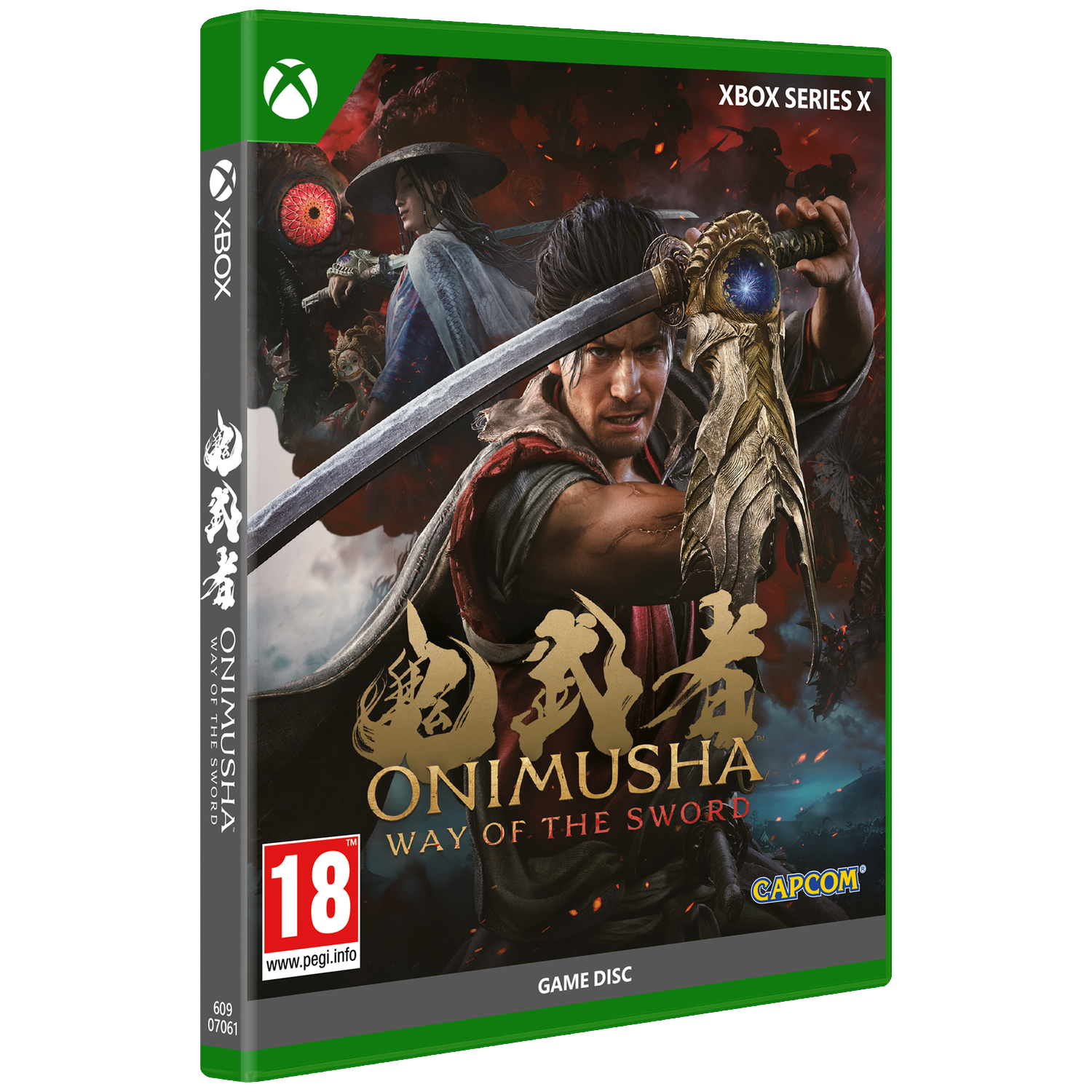 Xbox Series X hoes voor Onimusha: Way of the Sword met krijgers en demonen.