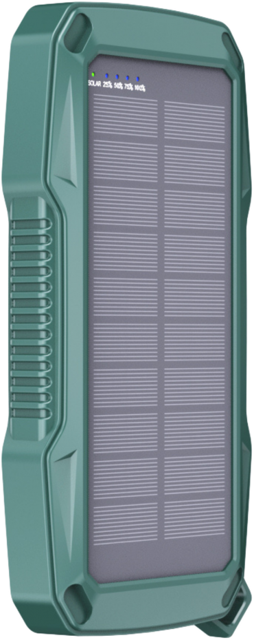 CELLECT 10000 mAh solar power bank wireless töltéssel, riasztó funkcióval (PBANK-SL-GR)