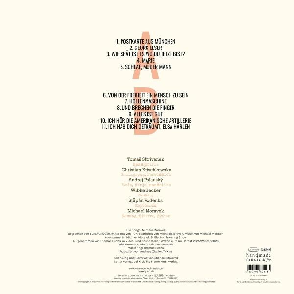 Liste mit Songtiteln und Künstlernamen auf hellem Hintergrund mit Logo.
