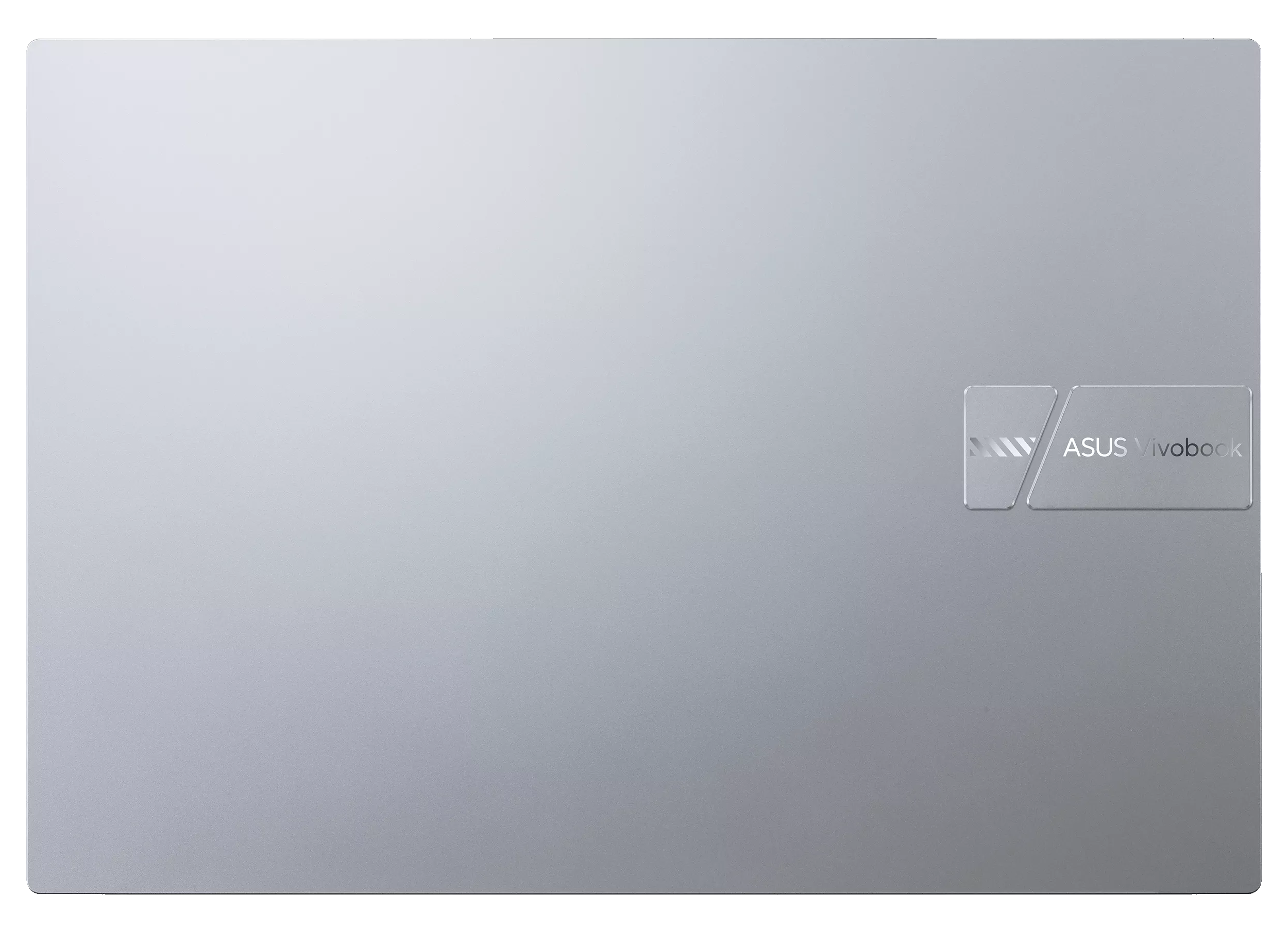 Srebrna pokrywa laptopa z logo ASUS Vivobook.