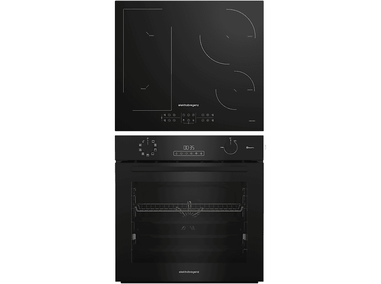 Elektra Bregenz BSEIP 74100 BRBAF, Backofenset inkl. Kochfeld (Induktionskochfeld, A+, 72 l)