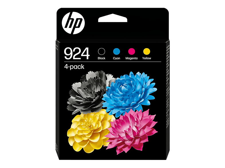 HP 924 4er-Pack Original Druckerpatronen Schwarz/Cyan/Magenta/Gelb (6C3Z1NE)
