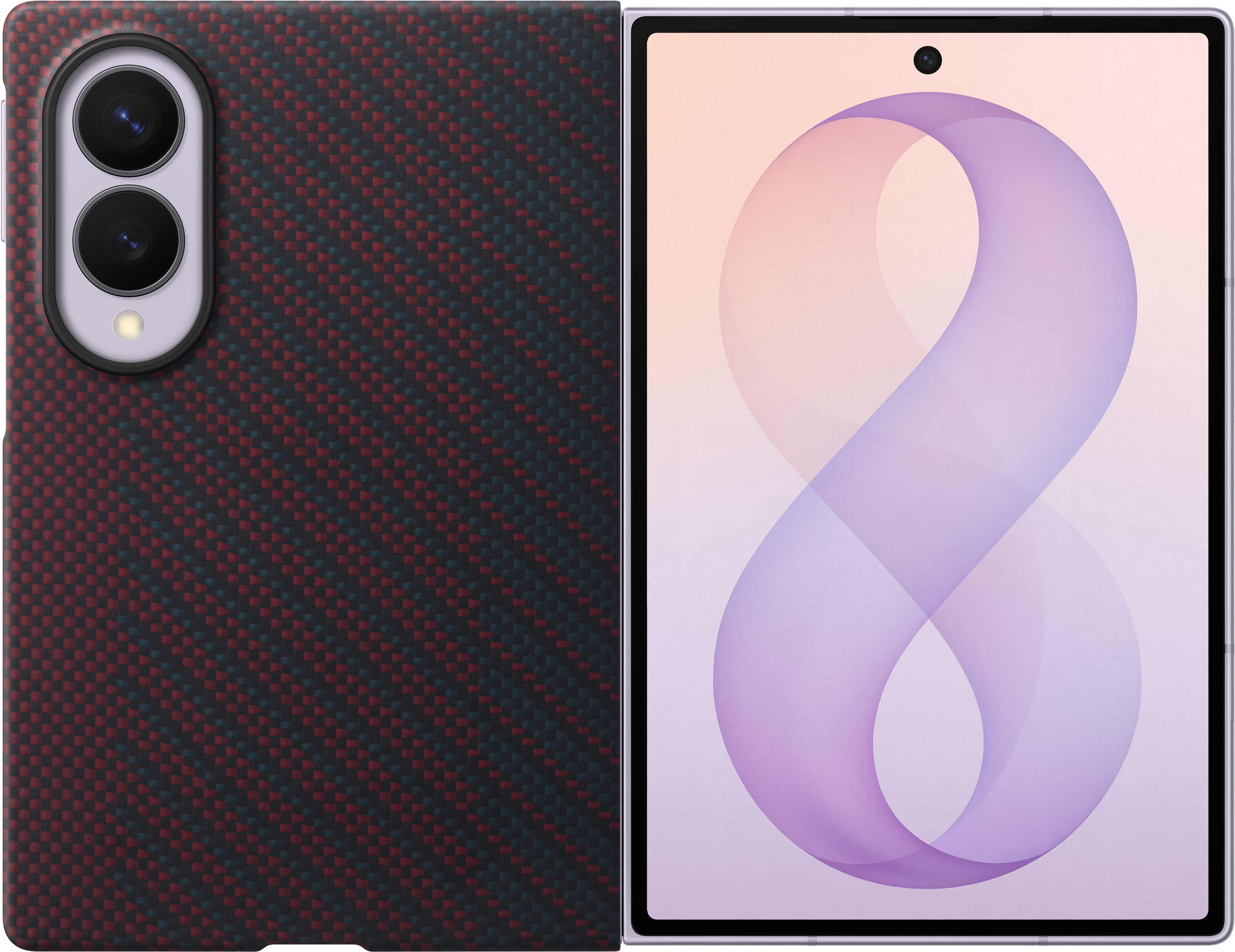 SAMSUNG Galaxy Z fold8 karbon mágneses tok, lila (EF-KF971SREGWW)