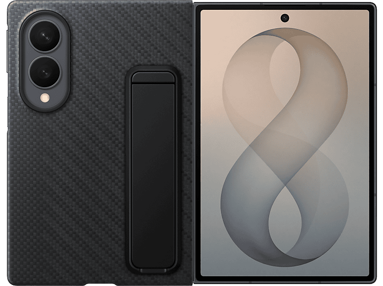 Samsung Carbon Standing, Backcover, für Samsung Galaxy Z Fold8, Schwarz; Schutzhülle