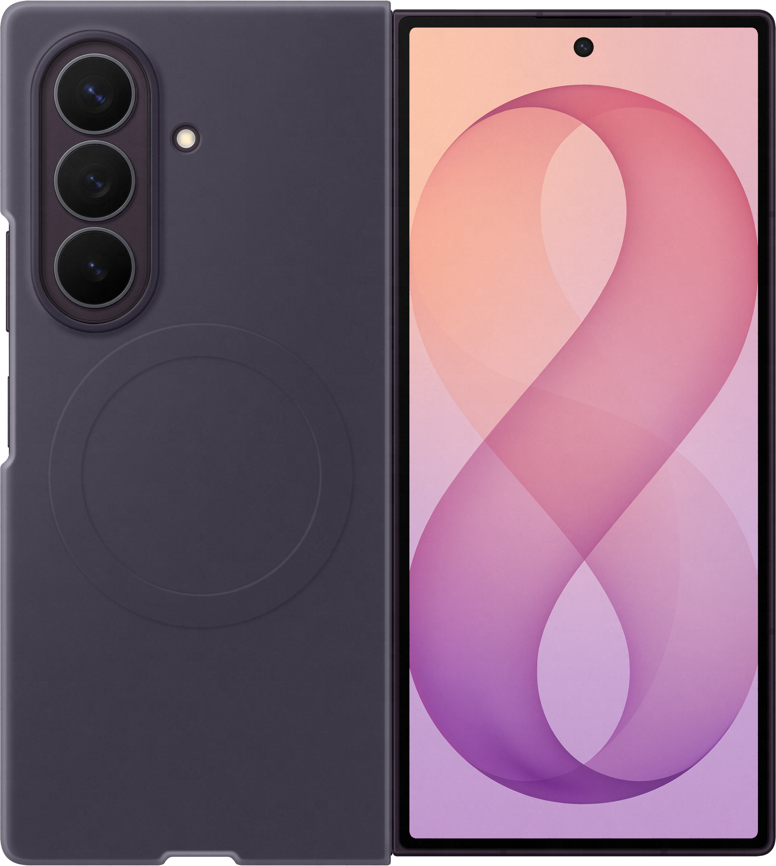 SAMSUNG Galaxy Z Fold8 Ultra szilikonos mágneses tok, ködös lila (EF-EF976CVEGWW)
