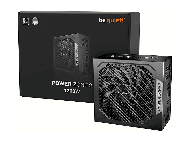 BE QUIET Power Zone 2 PC-Netzteil, 1200 W, 80 PLUS® Platinum, ATX 3.1, Pure Wings 3 140mm Lüfter, Schwarz; PC Netzteil — Foto 3 von 3