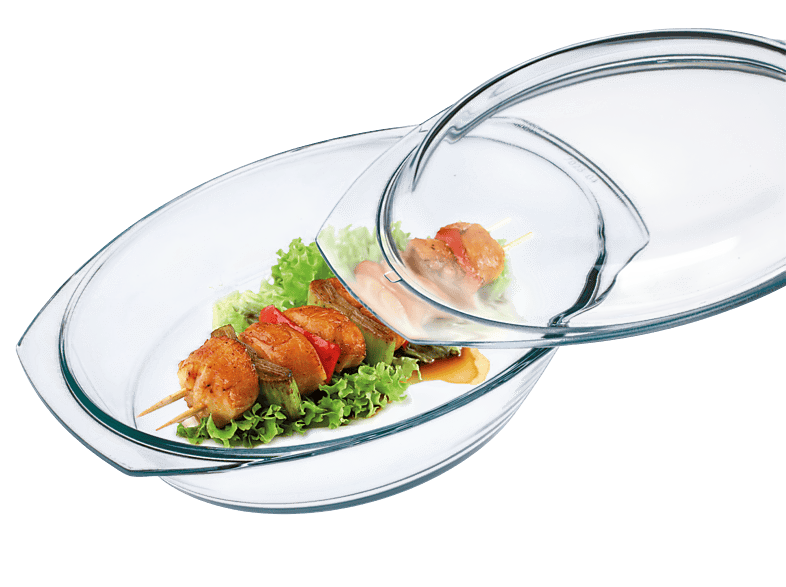 Riess 3716-115 SGlas-Bräter, Oval, mit Deckel, 2.4l