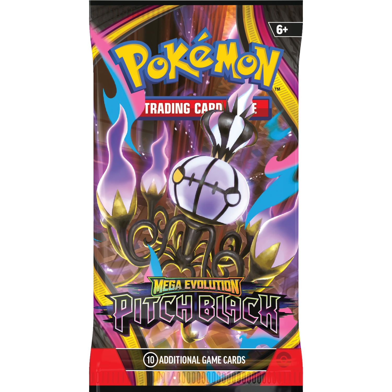 Pokémon Trading Card pack featuring Chandelure for Mega Evolution Pitch Black.