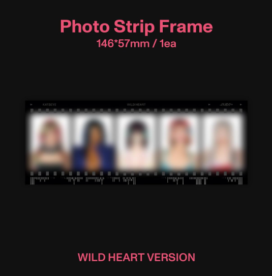 Foto-Streifen-Rahmen mit 5 Porträts von Frauen, "WILD HEART" Version.