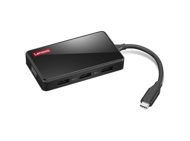 LENOVO 100 USB-C Travel Dock, USB-C 3.0, Schwarz; USB-C Adapter