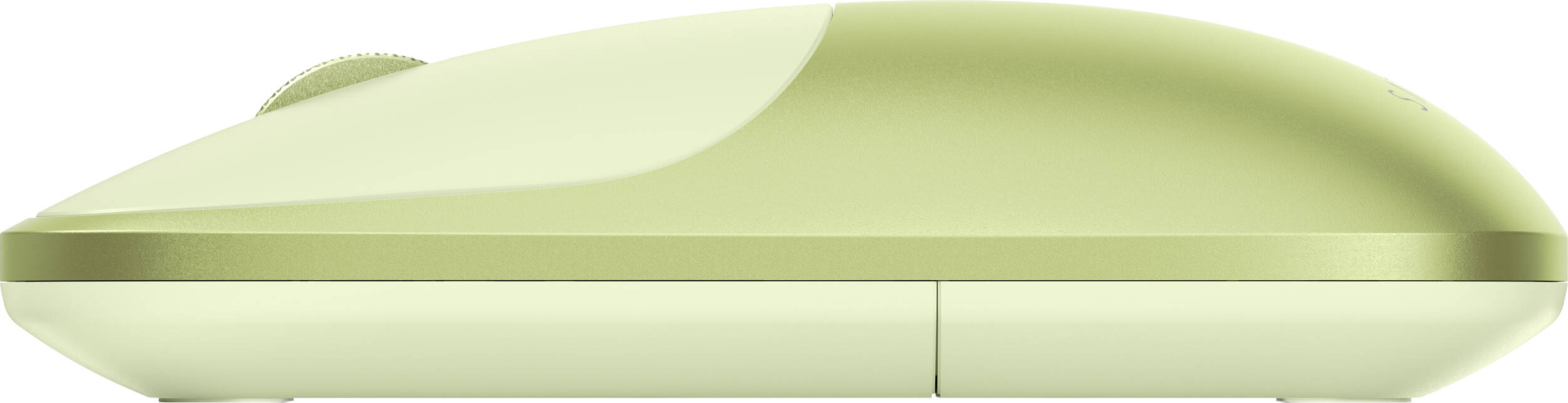 Une souris verte et crème de côté.