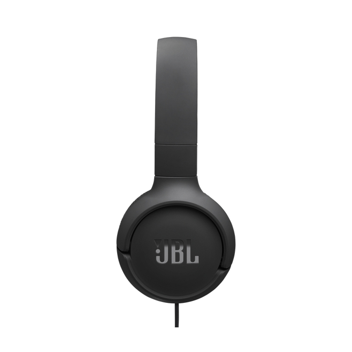 Cuffie JBL nere con cavo, su sfondo bianco.