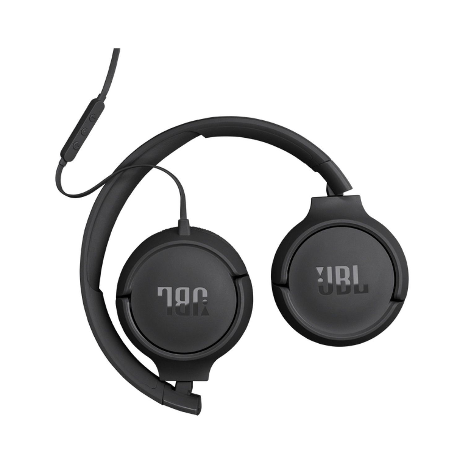 Cuffie JBL nere con archetto ed auricolari in-ear.