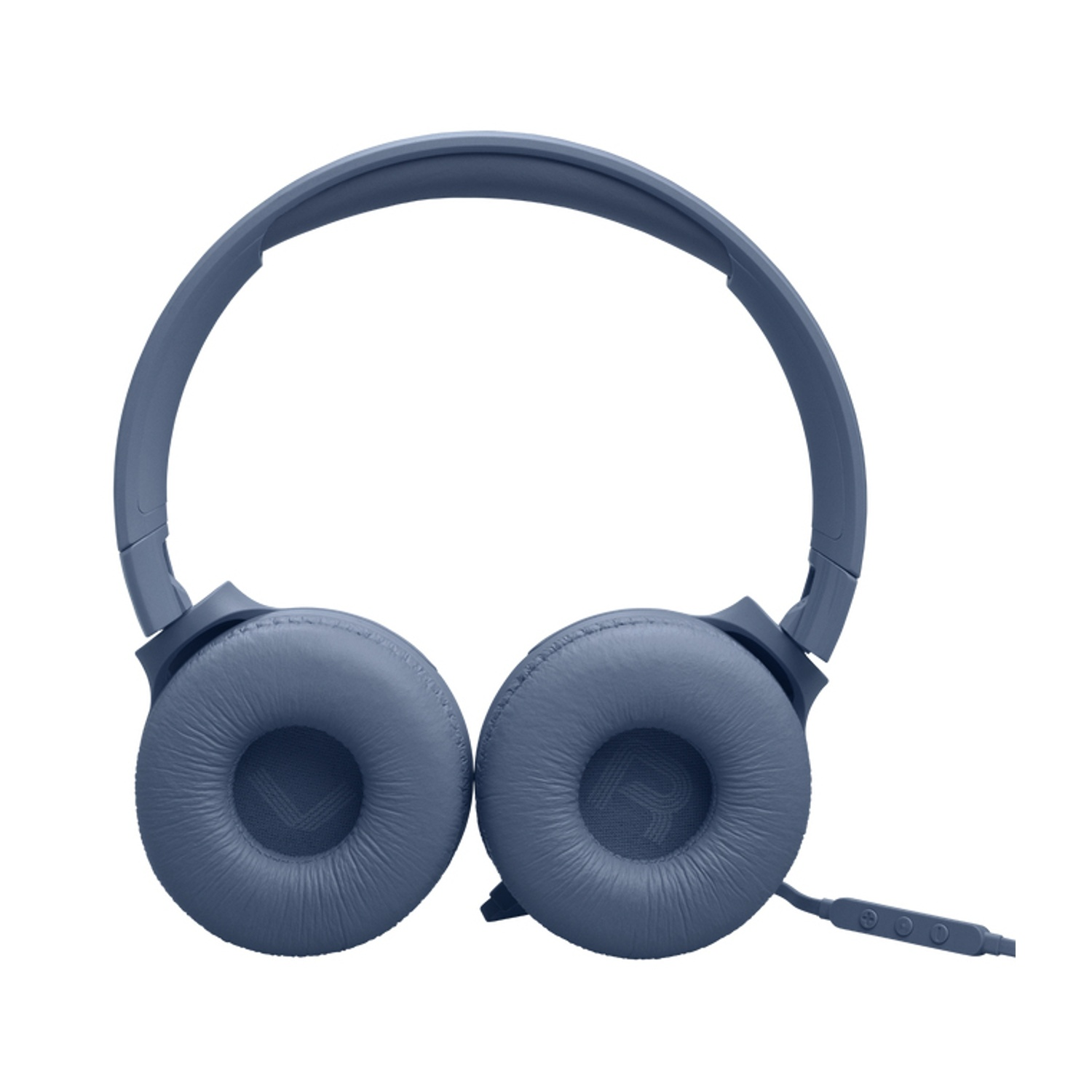 Cuffie blu con padiglioni imbottiti e archetto.