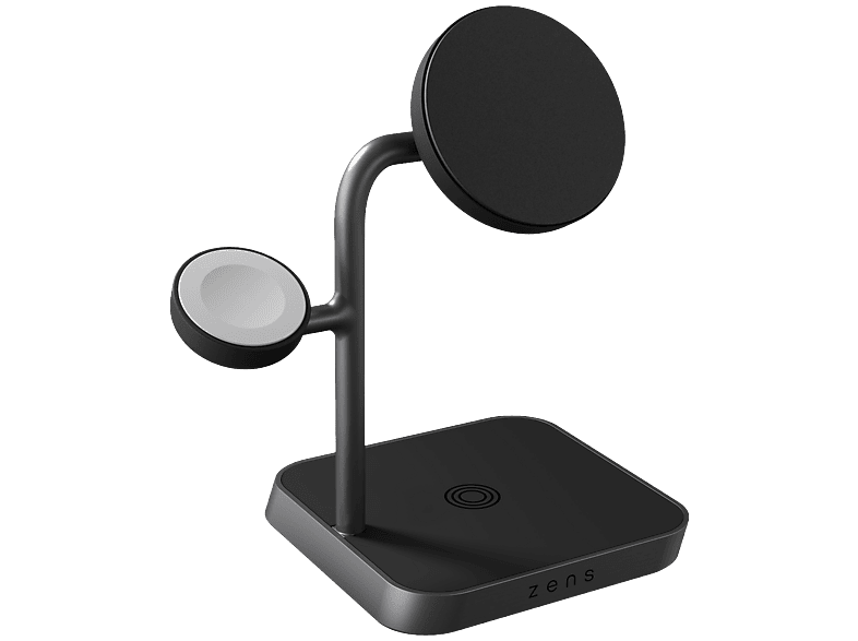 Zens 3-in-1 MagSafe en Qi2 Draadloze Oplader 15W met Standaard en Watch Stand