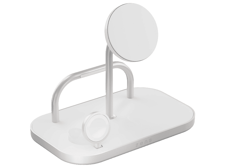 Zens 4-in-1 MagSafe met Qi2 Draadloze Oplader 15W met Standaard, Watch Stand en iPad Stand