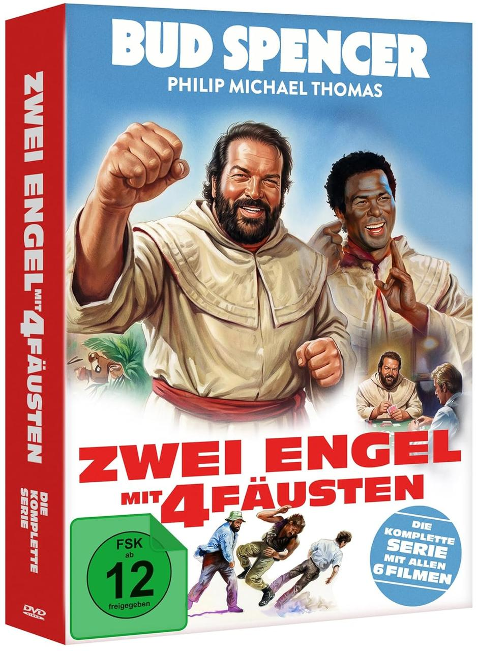 DVD-Cover mit Bud Spencer und Philip Michael Thomas, zwei Männer kämpfen.
