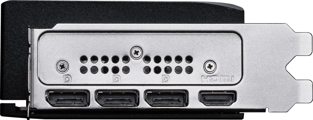 Ekran kartı bağlantı noktaları: Üç DisplayPort ve bir HDMI konektörü.
