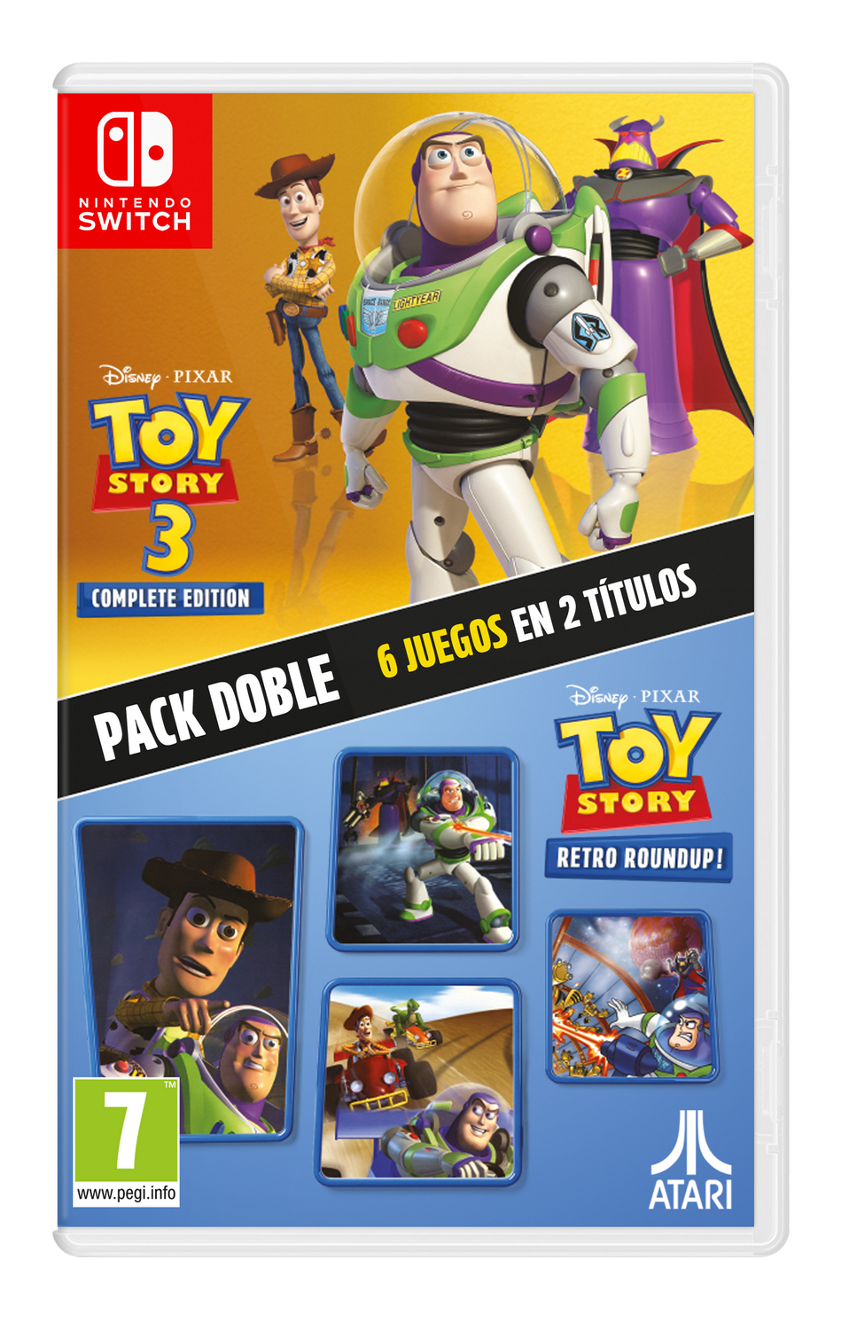 Juego Nintendo Switch Toy Story 3 Complete Edition con Woody, Buzz y Zurg.