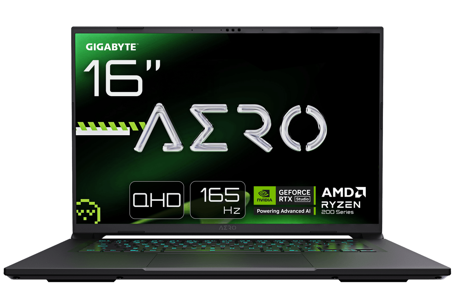 Portátil Gigabyte Aero de 16 pulgadas con QHD, 165Hz, Nvidia RTX, AMD Ryzen.