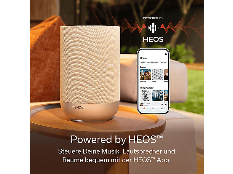 Denon Home 200 Kabelloser Smart Speaker mit HEOS™ und Dolby Atmos Music, Charcoal; Smart Lautsprecher — Foto 4 von 5