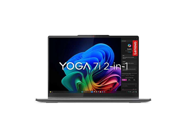 LENOVO Yoga 7 2-in-1 NOTEBOOK, 14 ", processore Intel® Core Ultra 256V, Arc™ GPU, RAM 16 GB, 512 GB SSD, Grey, Windows 11 Home