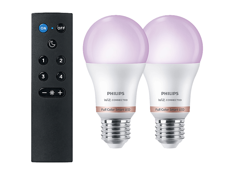 Philips Smart Lighting Smart Lighting - Gekleurd En Instelbaar Wit Licht Dimbaar E27 WIZ App Wifi Starterkit Slimme Verlichting Wit