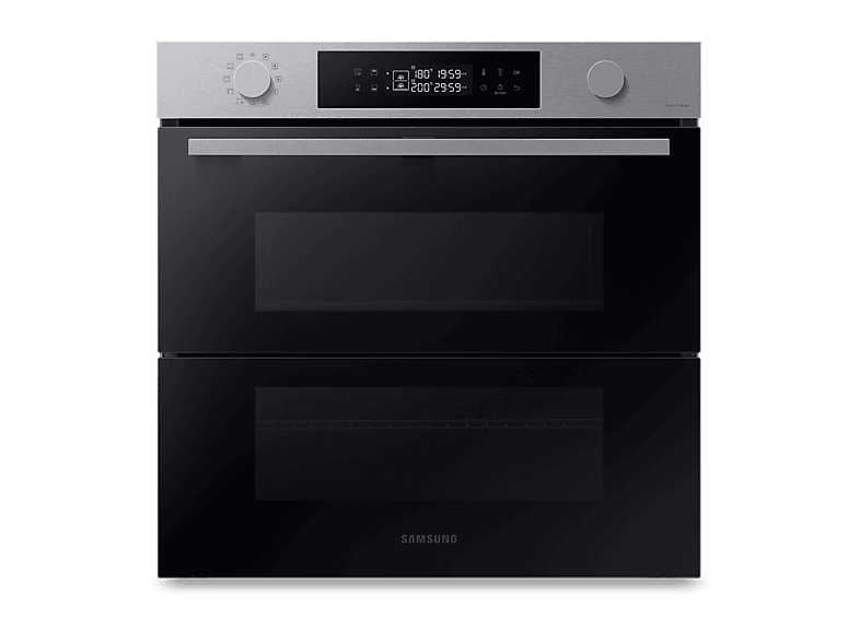 Horno - Samsung NV7B4530ZAS/U1 Dual Cook Flex, Multifunción, Pirolítico, 76l, 59.5 cm, WiFi, Puerta Flexible, Inox
