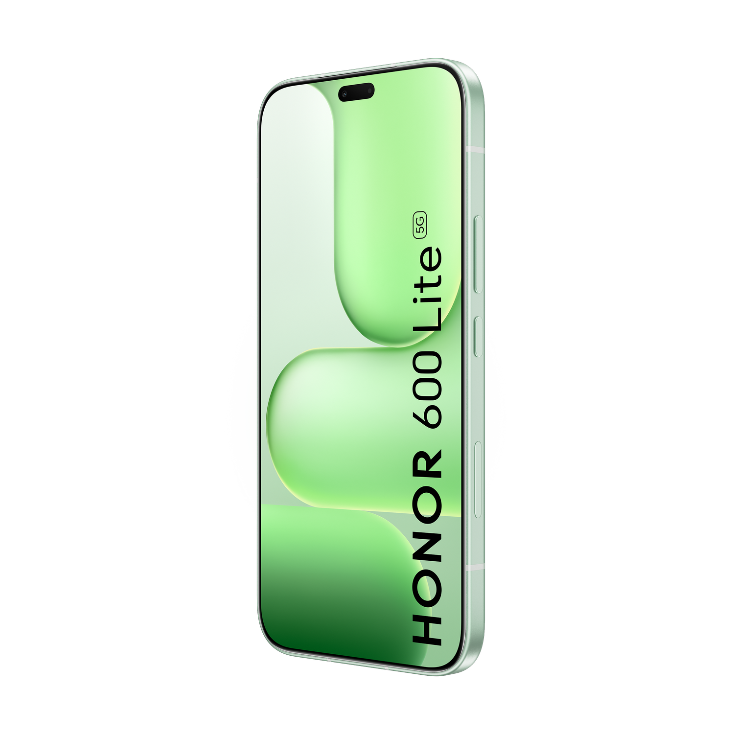 Un smartphone verde menta con texto HONOR 60 Lite y símbolo 5G.