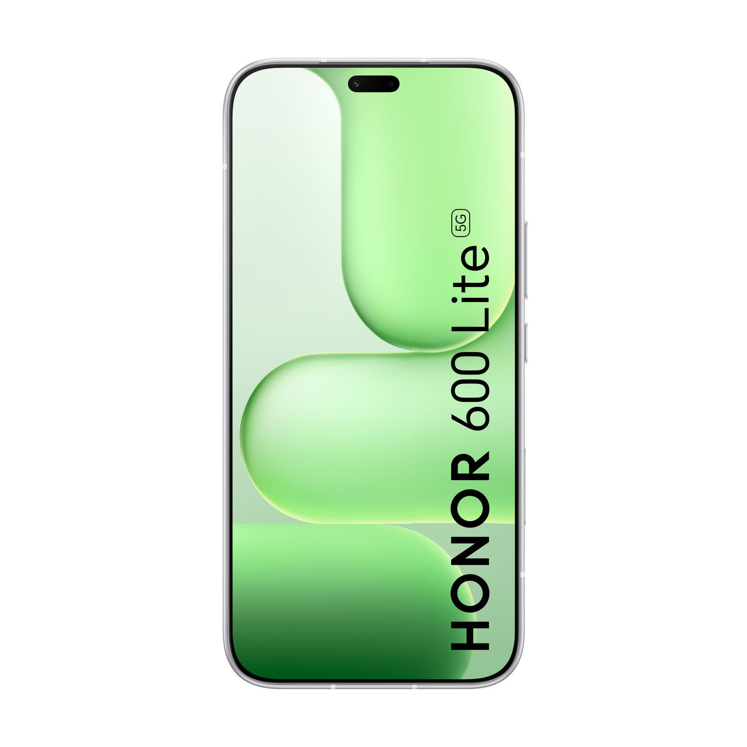 Un smartphone elegante con texto HONOR 60 Lite 5G sobre fondo verde.