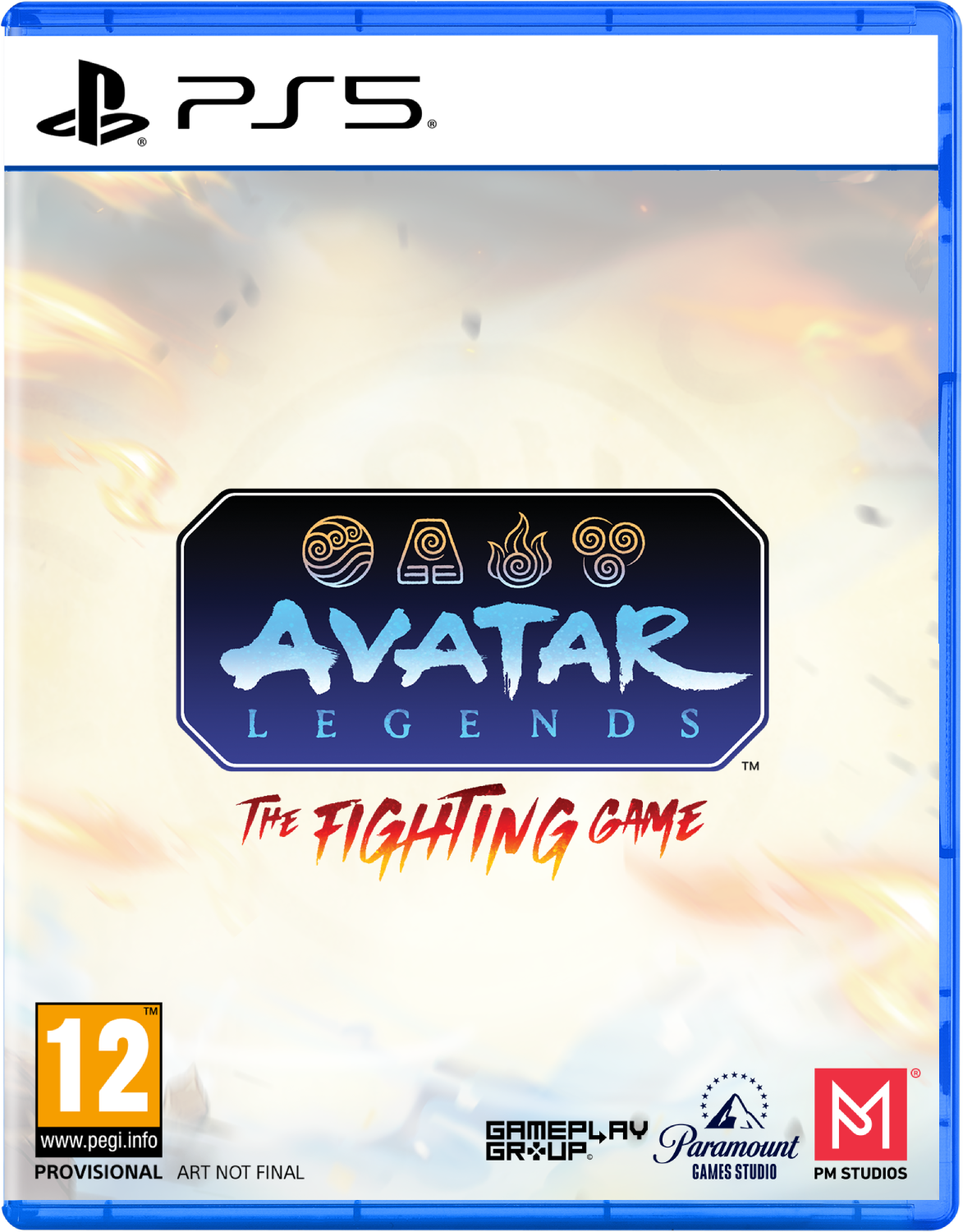 Portada del juego PS5 Avatar Legends: The Fighting Game, clasificado 12.